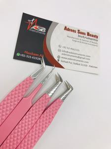 Pince à cils professionnelle bébé rose diamant poignée 90 degrés pince à épiler volume de botte en acier inoxydable durable pince à cils classique - Product Image 5