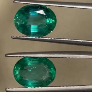 Safdiya — 7.00 manteaux ovales de qualité AAA +, non traités, naturel, paire assortie de couleurs émeraude de xibei - Product Image 3