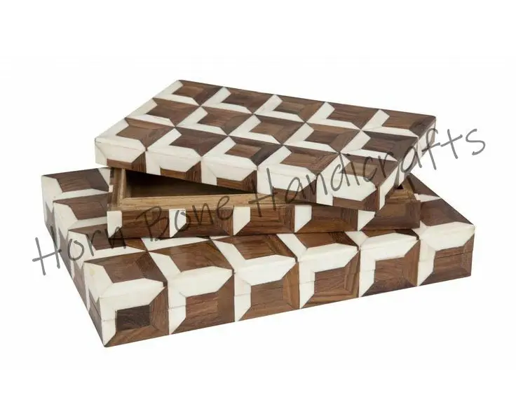 Hot Selling Indian Handmade Acacia Holz und Knochen Inlay dekorative Box Schmuck Aufbewahrung sbox/Luxus Home Interior und Geschirr