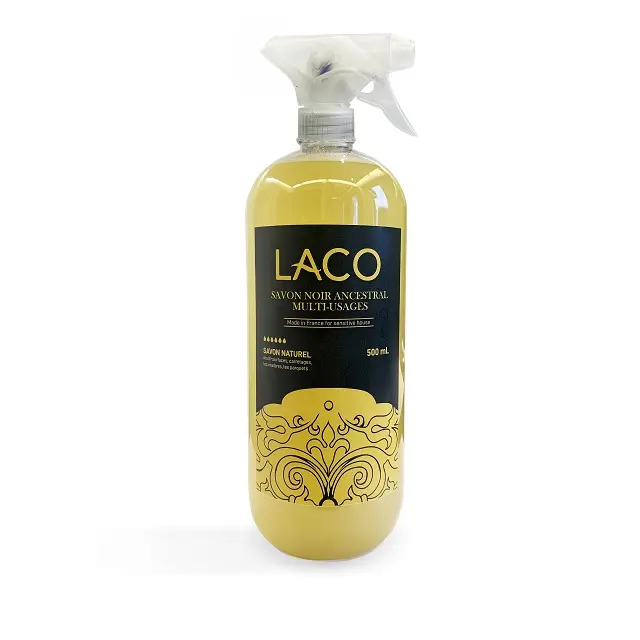 Jabón negro multiusos anclares, 1 L, pulverizador, detergente de alta calidad para baño, cocina, limpiador de suelo, color dorado