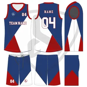 Custom Cheap High-quality Basketball uniform Mesh Blank Reversible Wholesale Men Basketball Jersey