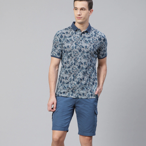 Nouveautés Short cargo pour homme Pantalon court lisse en coton noir avec logo réflecteur pour homme - Product Image 4