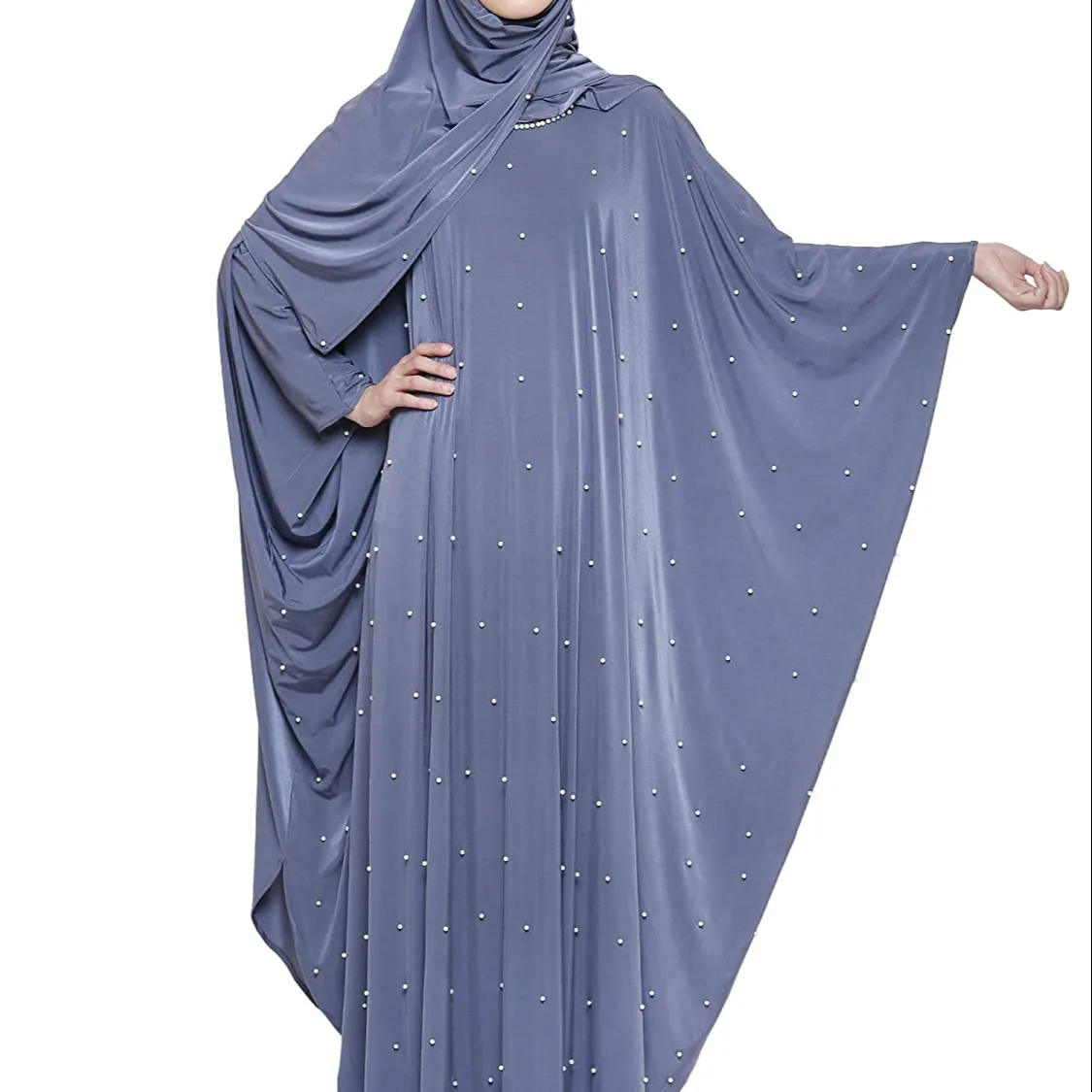 Abaya Groothandel Kaftan Jurk Plus Size Islamitische Kleding Bescheiden Moslim Jurken Eenvoudige Abaya Casual Jurken Vrouwen Zomer Losse
