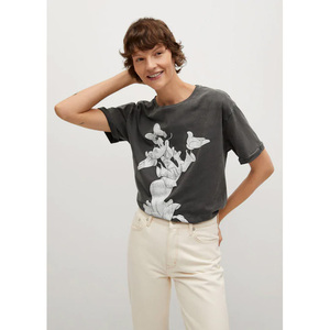 Camiseta de Manga Corta Personalizada para Mujer, Estilo Urbano, Oversize, Lavada, a Bajo Precio, Fabricada a Medida - Product Image 1