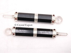 Baguettes de guérison noires en Tourmaline, 100 pièces, outils de soin - Product Image 2