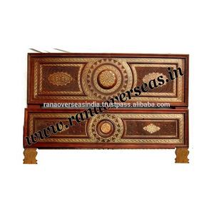 Ooden Hy rarafted ououble Ed ITH ancy Rass Inplay esesign For OME iving ooom nd otel - Product Image 1