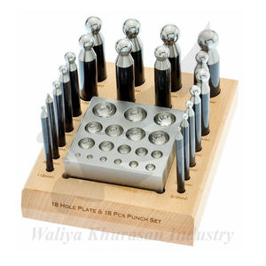 Juego de herramientas de joyería de acero inoxidable con bloques, moldes de plástico, bancos de trabajo para grabado, 8 perforaciones - Product Image 4