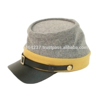 Nuevos Gorros Kepi de Diseño, 100% Lana, Forrados a Mano, Reproducción del Guerra Civil Americana, Azul y Gris