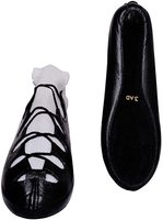 Sepatu Dansa Jazz Kulit Hitam Modern untuk Panggung, Hak Datar, Sol Suede Terpisah, Tali Sepatu, Profesional, Hard Jig, Anak-anak, Gaya Irlandia