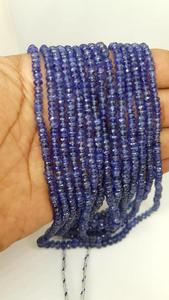 Haute qualité 3-5mm bleu saphir facettes perles pierres précieuses en vrac pour collier meilleur prix vente - Product Image 6