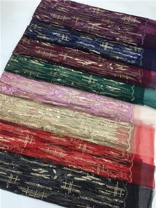 2020 Custom Flat <strong>Sequin</strong> Peachy Gold <strong>Sequin</strong> Lace Fabric Polyester <strong>Material</strong> Woven Purple <strong>Sequins</strong> Lace Fabric Embroidery - Product Image 4
