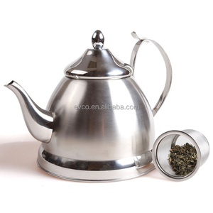 Nobili-<b>Tea</b> 1.0 Qt. Stainless Steel <b>Tea</b> <b>Kettle</b> with Removable Infuser Basket in Brushed Surface - Product Image 2