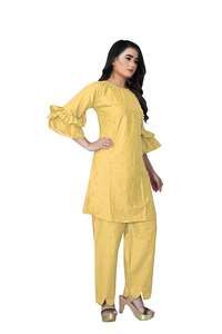 Kurtis Dames Coton Reyon Femmes Anarkali Dernier Design De Mode Prêt À Porter Bas Prix avec Dupatta Jackate Robe Indienne En Gros Apparelgarment - Product Image 2