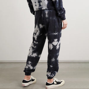 Custom printing Cotton Tie Dye gym Sweatshirt and Sweatpants Tracksuits Set for women - Product Image 5