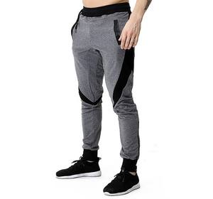 Pantalon de jogging d'été décontracté et cousu pour hommes du Bangladesh taille haute avec fermeture à glissière couleur contrastée String Waist Made Terry Fabric - Product Image 2