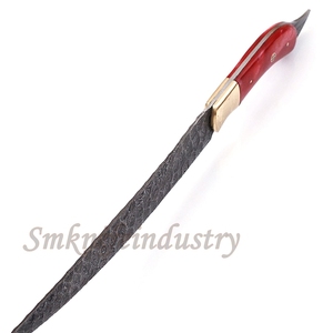 Custom Hand Forged Damascus Fillet knife With leather Sheath cover (smk1636) - Product Image 3