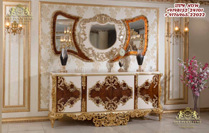 Conjunto de muebles de comedor de diseño italiano tallado pesado, mobiliario elegante de colección real, conjunto de mesa de comedor - Product Image 5