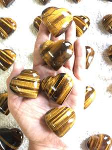 Piedra metafísica de meditación curativa Reiki de corazón de cristal de ojo de tigre al por mayor más vendida para artesanía de piedra semipreciosa - Product Image 2