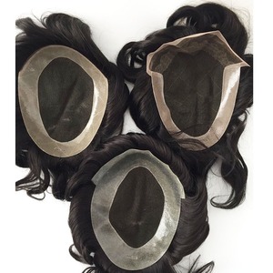 Top Quality French Lace Thin Skin Cheap Toupee Black Hair <b>Wig</b> Human <b>Man</b> Hair <b>Wigs</b> - Product Image 2