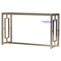 Table console moderne de luxe en or pour le salon Nouveau design Mobilier de maison Matériau métallique pour l'intérieur et l'extérieur