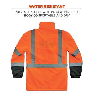 Veste de sécurité en polyester haute visibilité, vêtements de travail réfléchissants imperméables avec logo personnalisable - Product Image 2