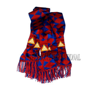 Masonic Regalia Royal Arch Principal Delantal Faja de tela de cuero bordado con joyas Costura de punto de cruz para masones - Product Image 3