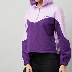 Newest Design Fashion Style Sexy <b>Crop</b> <b>Top</b> Hoodie for Women Latest Design Long Sleeve <b>Crop</b> <b>Top</b> Hoodie - Product Image 2