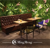 Meubles de restaurant sur mesure bon marché en gros, table de restaurant de restauration rapide et banquette