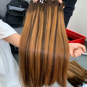 Extensiones de Cabello Humano Remy de Múltiples Donantes, Lisas como el Hueso, Sedosas, con Puntas Completas y Color Mixto - Product Image 1