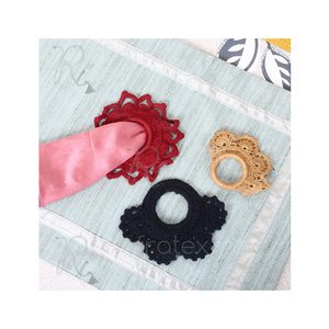 Anneaux porte-serviettes en fil de coton de haute qualité avec décoration de table rustique faite à la main pour restaurants, fêtes et dîners d'hôtel - Product Image 1