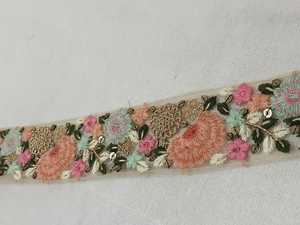 ริบบิ้นผ้าต่วนพิมพ์ลายดอกไม้สวยผ้าคอตตอน100% ความดื้อรั้นสูงสำหรับนักออกแบบเสื้อผ้า - Product Image 4