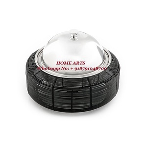 Plato para servir de alambre de hierro de diseño fantástico con tapa de acero inoxidable Plato para servir de forma redonda de la mejor calidad - Product Image 3