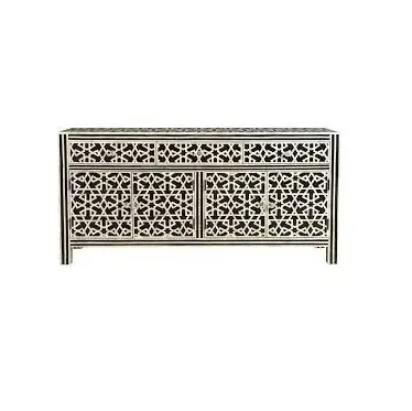 Moroccan Design Bone Inlay Buffet In Green Bone Inlay Furniture Fashionable Trending Design New Customized Cupboard Case