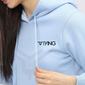 Sudadera con capucha para mujer con logotipo personalizado al por mayor, ropa deportiva de color sólido, novedad, éxito de ventas para verano e invierno, estampado con patrón - Product Image 3