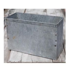 Contenedor de almacenamiento de alimentos galvanizado con diseño de tendencia de metal con solución de almacenamiento elegante de color gris para uso doméstico y en la cocina - Product Image 4