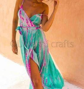 Robe Maxi de plage en soie imprimée style bohémien pour femmes, tunique décontractée, de grande taille, avec motifs imprimés, nouvelle collection 2020 - Product Image 2