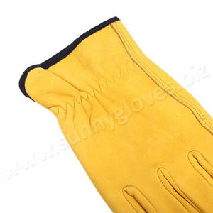 Guantes de conductor de trabajo de cuero de piel de vaca 2021 duraderos con función antideslizante - Product Image 4