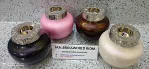 Urna Funeraria de Metal Estilo Americano para Velas de Té en Cuatro Colores Diferentes para Adultos, por Brassworld India - Product Image 6