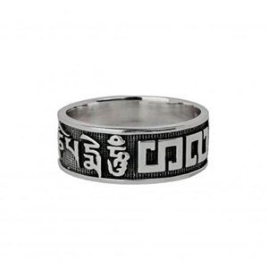 Anillo de Mantra tibetano Natural, hecho a mano, joyería de plata de ley 925, precio de fábrica al por mayor - Product Image 3