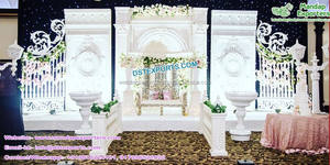 Décoration de scène de réception de mariage sur le thème marocain, décoration de fête de mariage sur le thème Aladdin, décoration élégante pour événement de mariage musulman Walima, États-Unis - Product Image 2