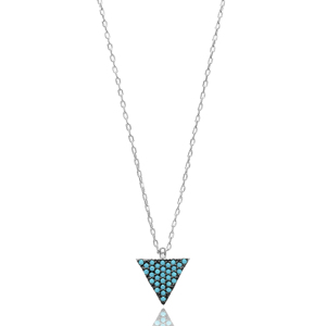<b>Delicate</b> Triangle Pendant Turkish Wholesale Sterling Silver Fashionable and Elegant Jewelry - Product Image 1