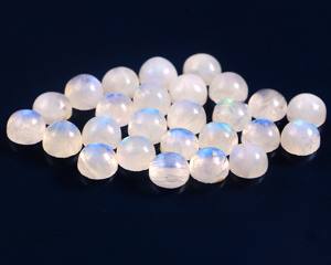 Piedra Lunar Natural para fabricación de joyas, cabujones redondos de arcoíris calibrados, Tamaño 7x7mm, precio al por mayor - Product Image 3