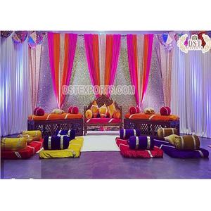 Función marroquí Sangeet, decoración de boda, tendencia, tema de boda marroquí, escenario Mehndi, boda india, camas marroquíes, configuración de EE. UU. - Product Image 1