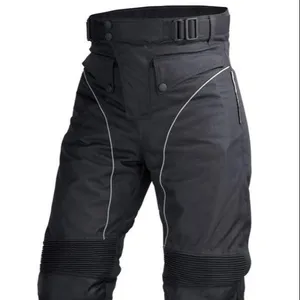 Mens Motorcycle Biker Waterproof, Windproof Riding Pants 600d Black with Removable CE Armor