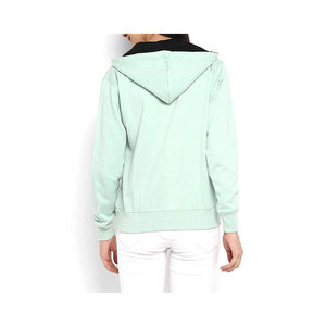 Pull à capuche couleur unie à la mode pour femmes, sweat à capuche avec logo personnalisé, sérigraphie numérique 100% bambou pour l'hiver, vente en gros - Product Image 6