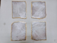 Plateaux de pierres précieuses quartz rose naturelle, pour décoration de maison et de stylistes d'intérieur disponibles en un grand assortiment de tailles sur mesure