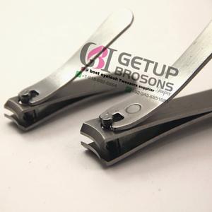 เครื่องมือความงามบรรจุภัณฑ์แบบกำหนดเองได้,ที่ตัดเล็บสีดำแบบมีสไตล์ทำจากสเตนเลสสตีลพร้อมโลโก้ของคุณเอง - Product Image 1