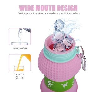 Collapsible Food Grade <strong>Water</strong> <strong>Bottle</strong> Silicone <strong>Golf</strong> Design Portable Leak Proof Travel <strong>Water</strong> <strong>Bottle</strong> - Product Image 5