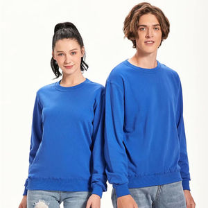 Fabricante pakistaní de algodón de manga larga sin capucha sudadera Premium de gran tamaño de lana acanalada puños cuello redondo sudaderas - Product Image 2