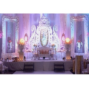 Wedding Fiber Stage Panel for <b>Backdrop</b> Pleasant White Wedding Stage <b>Backdrop</b> <b>Frame</b> Victoria Wedding Fiber <b>Backdrop</b> Decoration UK - Product Image 1